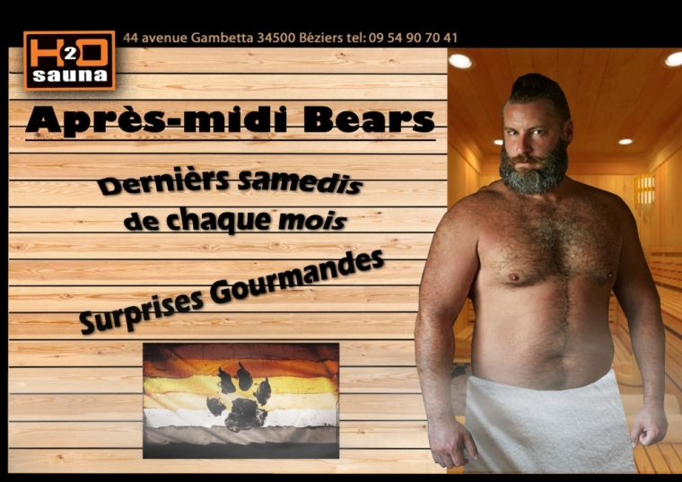 Après-midi BEARS, Béziers, H2o Sauna